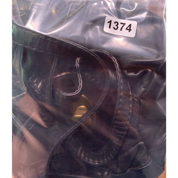 Womens Y2K Micro Purse Black Soft Vegan Leather Crossbody Option Side Pockets - Picture 16 of 16